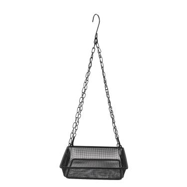 Imagem de YOUTHINK Bandeja de Alimentador de Pássaros Suspensa, Alimentador de Plataforma de Malha de Aço Carbono Com Corrente Anti-ferrugem, Tigela Larga e Rasa para Vários Pássaros, Decoração de