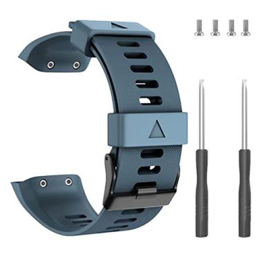 Imagem de ONECM Pulseira para Garmin Forerunner 35 relógio inteligente pulseira de substituição pulseira de pulso pulseira de silicone acessórios Correa (cor: marinho, tamanho: Forerunner 35)