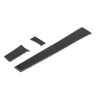 Imagem de KIMISS 3 Unidades/Conjunto Adequados para 2016-2019 Adesivos de Capa de Painel de Fibra de Carbono para Acabamento do Console Central - Acessório de Interior de Carro de Luxo