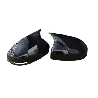 Imagem de Retrovisor do carro espelho lateral capa adesivo asa tampa da porta exterior caso guarnição de fibra de carbono Compatível com honda fit jazz shuttle cidade 2014-2018(With Light Black)