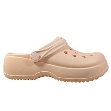Imagem de Sandália Feminina Clog 100% EVA Litesense Bella Boaonda Sola Alta com Alça de Calcanhar (Nude, BR, Adulto, Numérico, 35)