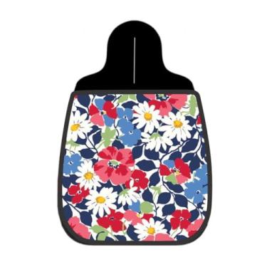 Imagem de Lixeira De Carro Organizador Lixinhocar Florais Campo Azul Vermelho