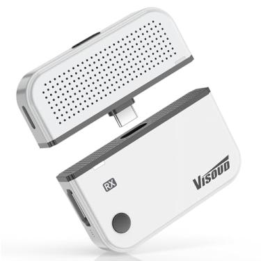 Imagem de Kiit transmissor e receptor sem fio tipo C, atualizado de baixa latência de 328 pés/100 m, decodificação 4K para 1080p 60Hz, Plug & Play, 5,8 G + 2,4 G áudio de vídeo de telefone/tablet/laptop/PC para