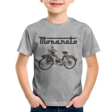Imagem de Camiseta Infantil Ciclomotor Monareta - Foca na Moda, Cinza, 8