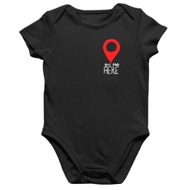 Imagem de Body Bebê Algodão You Are Here - Foca na Moda, Preto, P