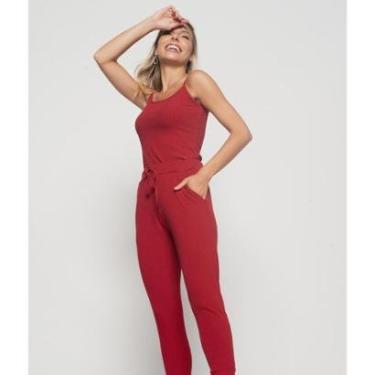 Imagem de Conjunto Salvatore Fashion Comfy Regata Alcinha Jogger Canelada Feminino-Feminino