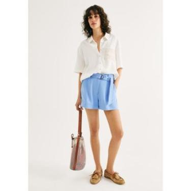 Imagem de Shorts Feminino Em Peach Touch Com Cinto-Feminino