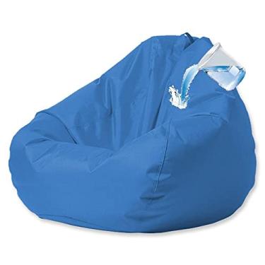 Imagem de Capa de pufe impermeável para áreas externas sem enchimento, jardim, praia, piscina, pufe flutuante, cadeira oxford, crianças e adultos(Blue,XL-D90cm-cover)