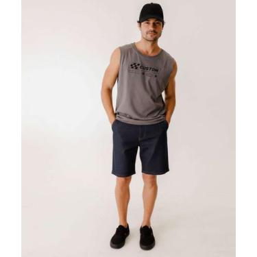 Imagem de Bermuda Masculina Reta Zune Jeans Azul-74142, Jeans azul, 44