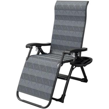 Imagem de Cadeira reclinável com apoio para os pés reclinável ergonômica para escritório, cadeira de deck sem instalação, cadeira reclinável com bandeja removível, capacidade de carga 150 kg/330 lbs