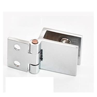 Imagem de Dobradiças de porta de vidro de armário DIY, dobradiças de porta de vinho, ferragens adequadas para espessura de vidro 5-8 mm. Dobradiças de 90/180/0 graus (Cor: 1, Tamanho: 90 graus duplo)