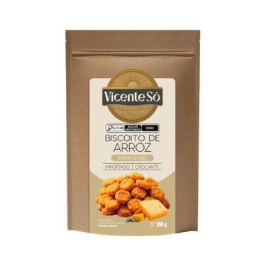 Imagem de Biscoito de Arroz Vicente Só Sabor Queijo 100g Crocante Sem Glúten Sna