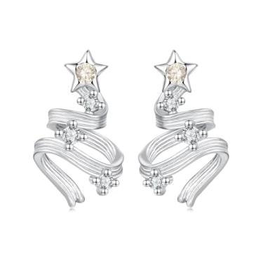 Imagem de GemKing Brincos de cruz Starlight BSE1250, Prata esterlina, Sem Pedra Preciosa