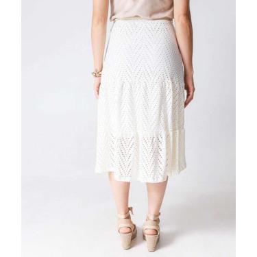 Imagem de Saia Feminina Midi Laise Cordão Marisa Off White-59122, Off white, G