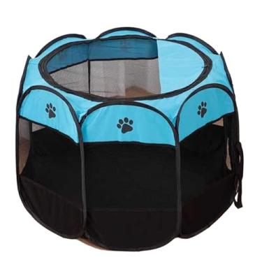 Imagem de Casinha de Cachorro e Gato | Portátil Dobrável Grande + Resistente(AZUL,G - (90CM))