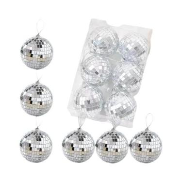 Imagem de Bola Espelhada Prateada 4D 20PCS Decoração Para Árvore De Natal Para F