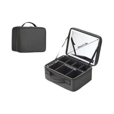 Imagem de Bolsa De Maquiagem LED De 3 Cores Com Luz E Espelho Para Mulheres, Est