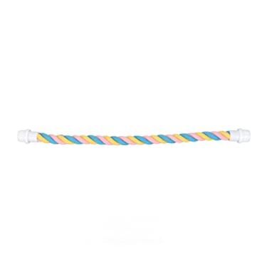 Imagem de Poleiro de corda de pássaro multiuso colorido algodão papagaio confortável corda poleiros para papagaios periquitos cacatuas e pombinhos (eu)
