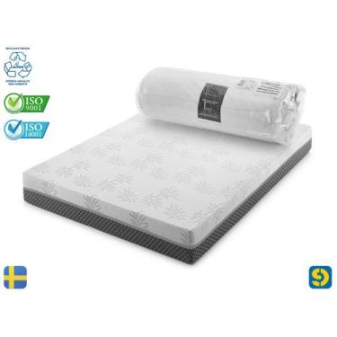 Imagem de Colchão Casal De Molas Ensacadas 138x188x20cm D33 SDB Colchões, Cinza,