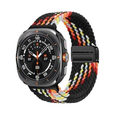 Imagem de Pulseira Magnética Trançada De Nylon De 44mm E 40mm Para Samsung Galax