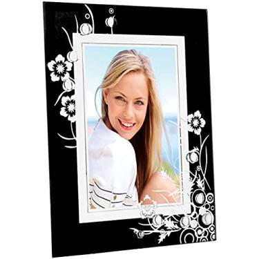 Imagem de Porta Retrato Vidro Top Preto 10X15Cm - 83617