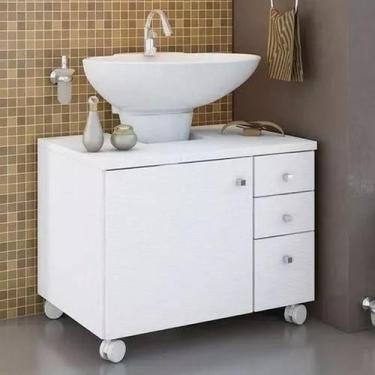 Imagem de Gabinete Glamour Banheiro Com Gavetas E Porta Ecoplan Ecogbpg-4 - Ecop