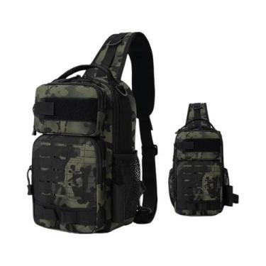 Imagem de Bolsa De Peito Tática Masculina Para Pesca, Camping E Caminhada Com Su