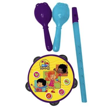 Imagem de Kit Maracas Flauta e Pandeiro 3 Palavrinhas Yes Toys