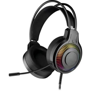 Imagem de Fone de Ouvido Headset Gamer RGB com Fio 3.5mm Conexão USB para Jogos - Design Leve e Confortável