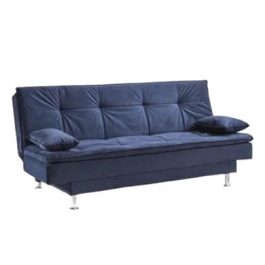 Imagem de Sofá Cama Liverpool Arte Cúbica 3 lugares Azul