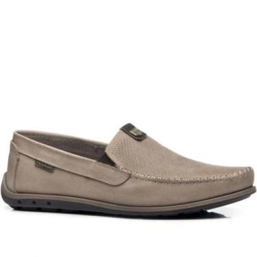 Imagem de Sapato Mocassim PGD Bege Masculino, Jeans areia, 41