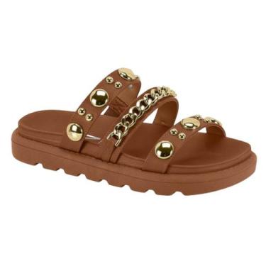 Imagem de Papete Tratorada Feminina Vizzano Correntes Conforto 6510102 Cor:Mocca