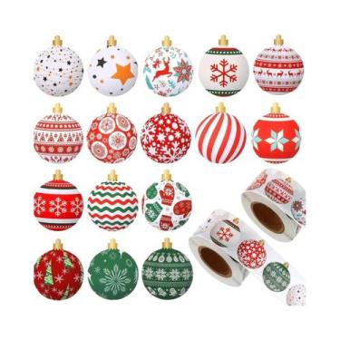 Imagem de Adesivos De Feliz Natal 3CM, 500 Peças, Etiquetas De Selagem Com Tema 