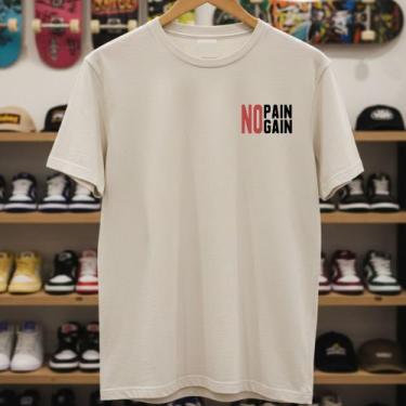 Imagem de Camiseta Masculina Personalizada Tecido Nobre Toque de Seda Off White 