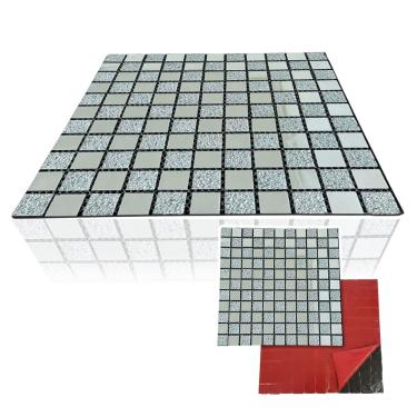 Imagem de Pastilha De Vidro Adesiva Parede Cozinha Lavabo Banheiro Sala Decorativa Aplicacao Facil Requintado Moderna Reforma