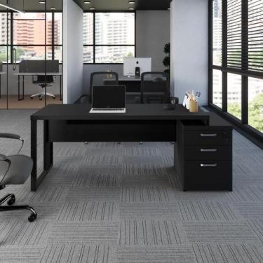 Imagem de Mesa Escritório Extensível 170cm a 192cm 3 Gav. Pé Metal F5 - F5 Offic