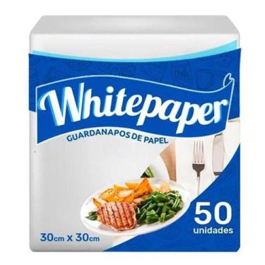 Imagem de 1000 Guardanapos de Papel 30x30 Folha Simples White Paper