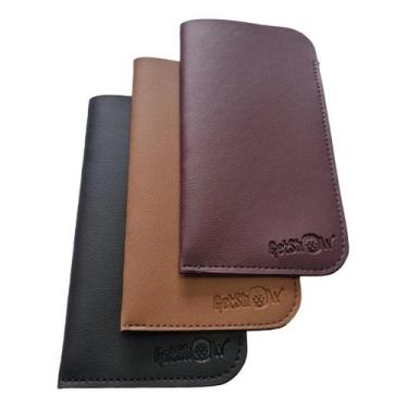 Imagem de Kit 3 Porta Óculos Capa Case Estojo material sintético Capinha Celular