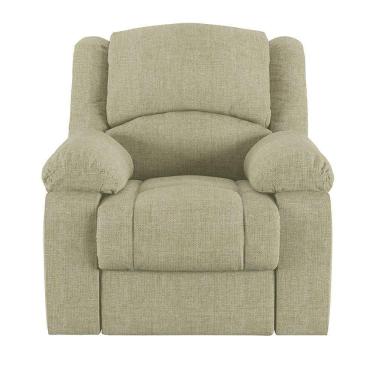 Imagem de Poltrona Do Papai Reclinável Sala De Cinema Barcelona Manual Linho Bege