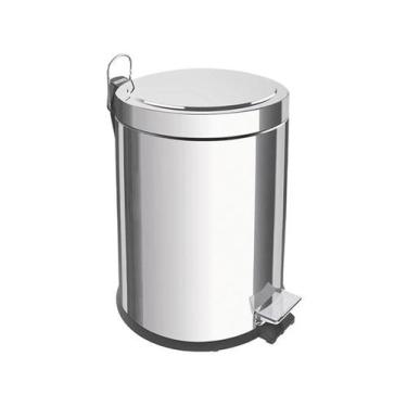 Imagem de Lixeira com Pedal Tramontina Aço Inox 12 Litros, Prata
