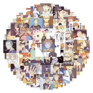 Imagem de Adesivos Haikyuus Anime 65 peças de decalques de desenho animado para 