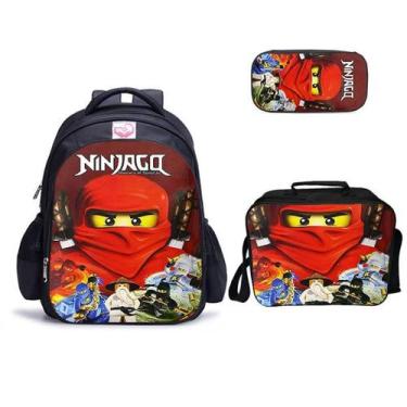 Imagem de Conjunto de mochilas escolares Ninjas de 3 peças para estudantes - Yiw