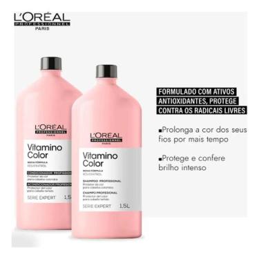 Imagem de Kit Profissional Shampoo e Condicionador Loreal Vitamino Color 1,5l Ca
