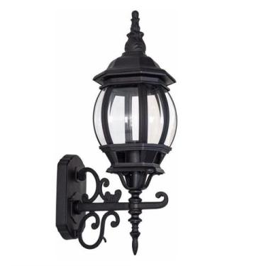 Imagem de Arandela De Parede Colonial Alumínio Preto 8 Faces Externo - Lcg Eletr