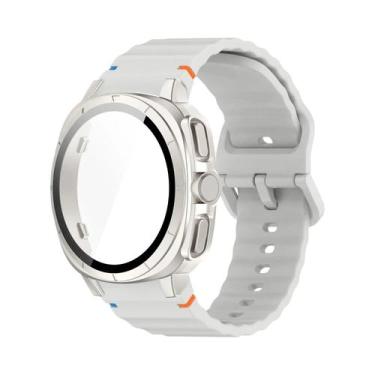 Imagem de Pulseira De Silicone 2 Em 1 Para Samsung Galaxy Watch 7 40mm 44mm E Ca