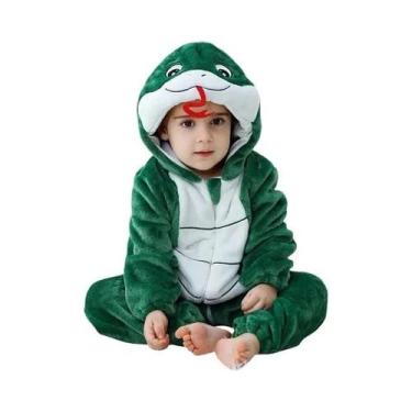 Imagem de Macacão de Flanela para Bebê MICHLEY Carnaval, Fantasia de Capivara co