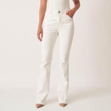 Imagem de Calça Jeans Confort Flare Cintura Alta Cós Revel Listras-Feminino