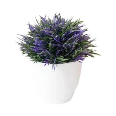 Imagem de Pequena Árvore Bonsai Artificial Em Vaso De Plástico Para Decoração De