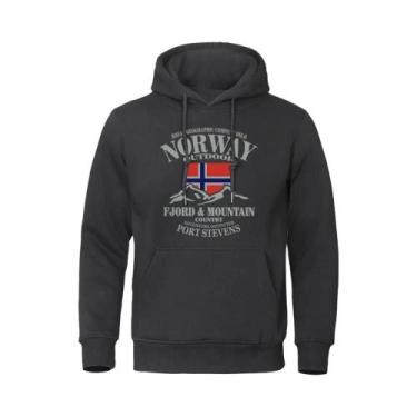 Imagem de Hoodie Casual Oversize Para Homens E Mulheres, Moda De Montanha Norueg