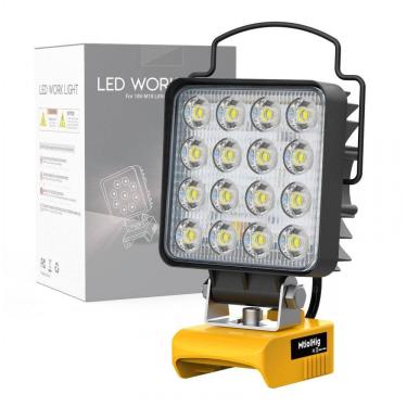 Imagem de Luz de trabalho LED Mtiolhig 29W 2900 Lumens Alimentada por Bateria Dewalt 18V, 20V Não Inclusa